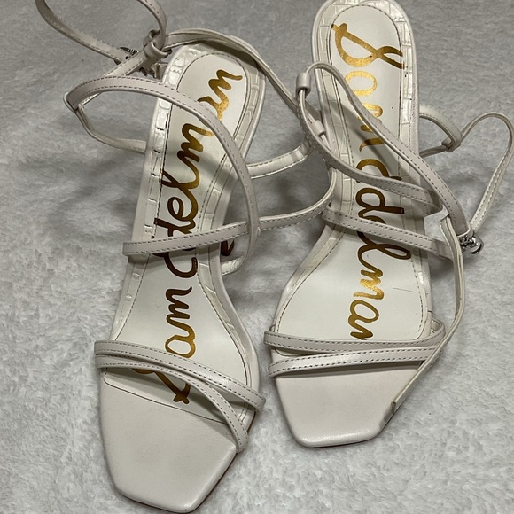Sam Edelman Cream Strappy Heels - Picture 2 of 11